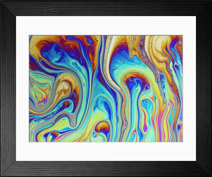 Framed Print : Interference colors on soap film Framed Print : Interference colors on soap film