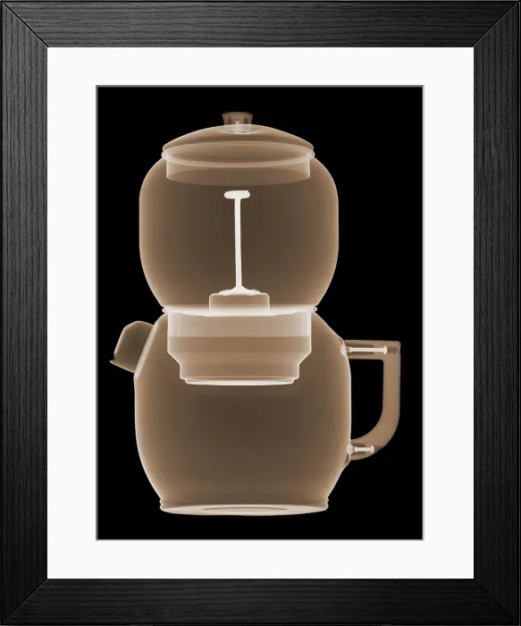 Framed Print : X-Ray of a Coffee Pot Framed Print : X-Ray of a Coffee Pot