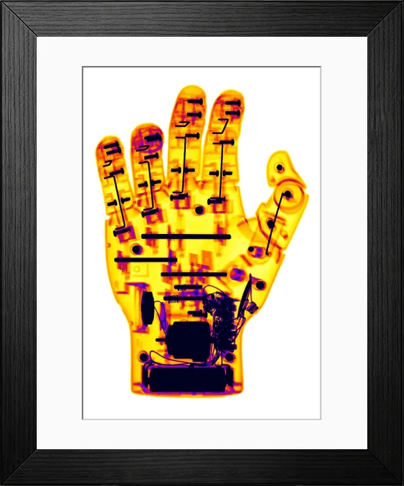 Framed Print : Toy Robotic Hand X-Ray Framed Print : Toy Robotic Hand X-Ray