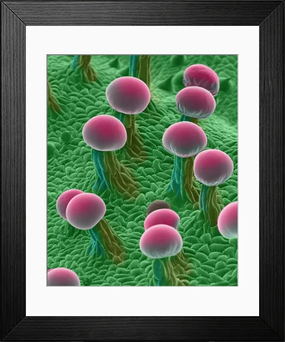 Framed Print : SEM Cannabis Trichomes Framed Print : SEM Cannabis Trichomes