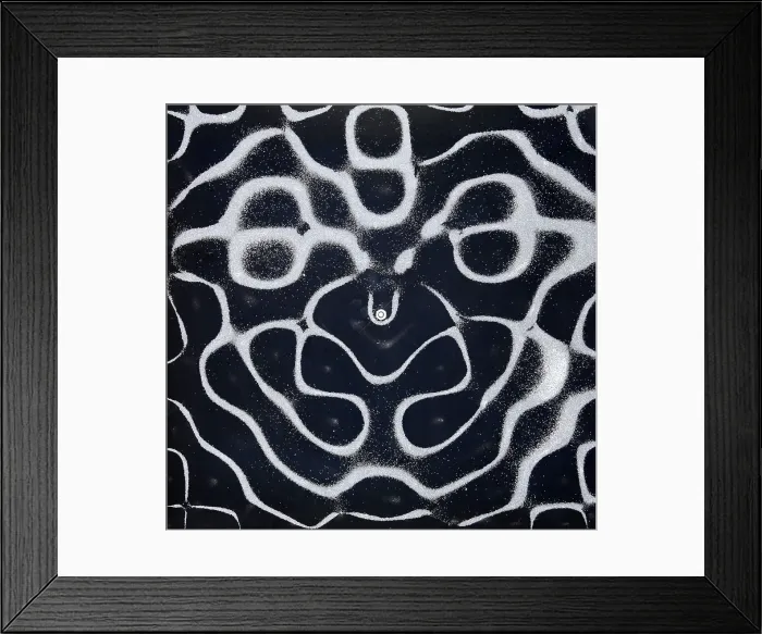 Framed Print : Chladni Oscillations on Metal Plate Framed Print : Chladni Oscillations on Metal Plate
