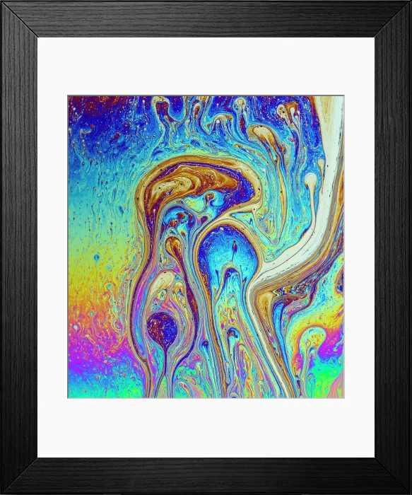 Framed Print : Interference colors on soap film Framed Print : Interference colors on soap film