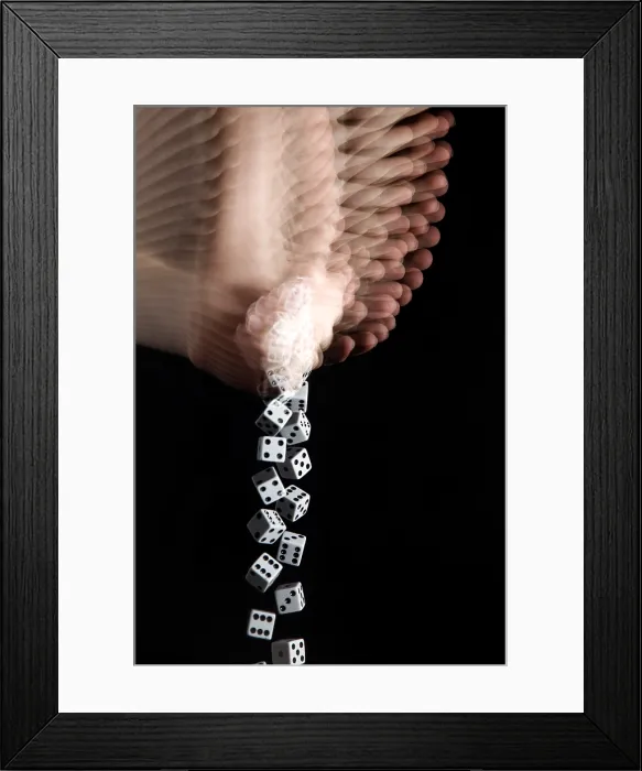 Framed Print : Hand Rolling Dice Framed Print : Hand Rolling Dice