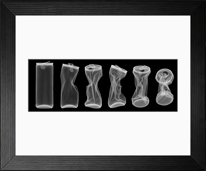 Framed Print : Aluminum Cans, X-Ray Framed Print : Aluminum Cans, X-Ray