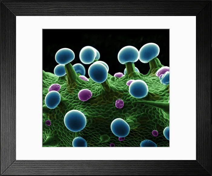 Framed Print : SEM Cannabis Trichomes Framed Print : SEM Cannabis Trichomes