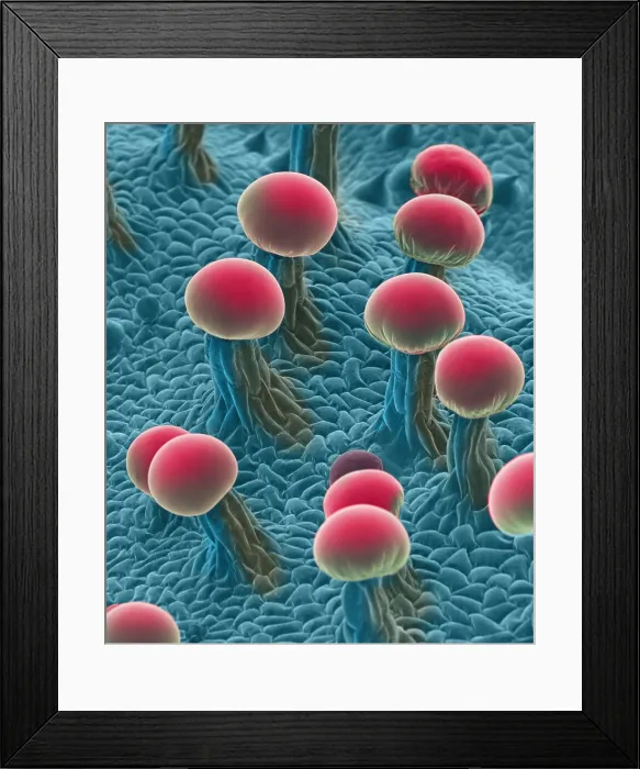Framed Print : SEM Cannabis Trichomes Framed Print : SEM Cannabis Trichomes