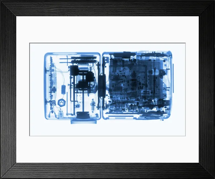 Framed Print : X-Ray of Early Digital Camera