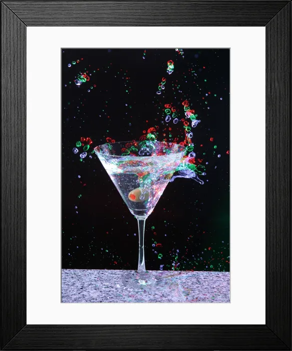 Framed Print : Martini Splash Framed Print : Martini Splash