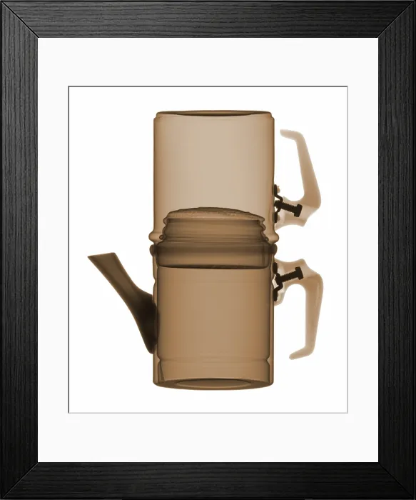 Framed Print : X-Ray of a Coffee Pot Framed Print : X-Ray of a Coffee Pot