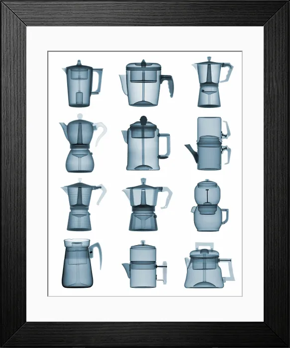 Framed Print : Coffee Pots X-ray Framed Print : Coffee Pots X-ray