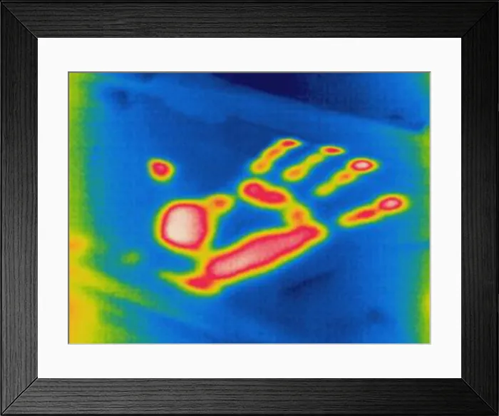 Framed Print : Thermogram of a thermal shadow Framed Print : Thermogram of a thermal shadow