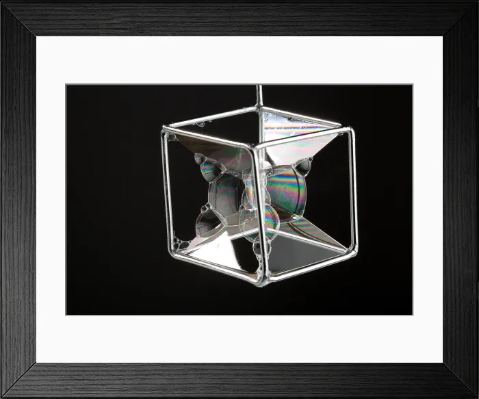Framed Print : Soap Films on a Cube Framed Print : Soap Films on a Cube