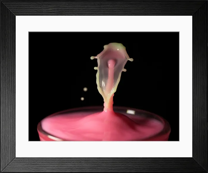 Framed Print : Double Water Drip Collision Framed Print : Double Water Drip Collision