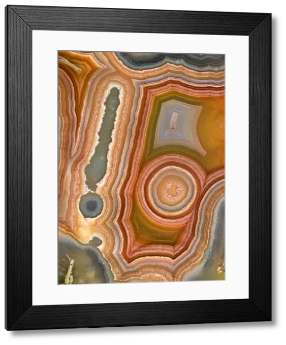 Framed Print : Cross-section of Mexican Agate Framed Print : Cross-section of Mexican Agate