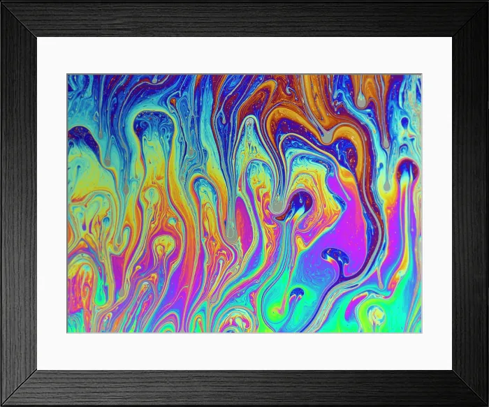 Framed Print : Interference colors on soap film Framed Print : Interference colors on soap film