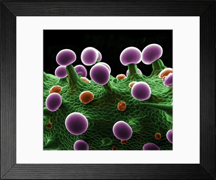 Framed Print : SEM Cannabis Trichomes Framed Print : SEM Cannabis Trichomes