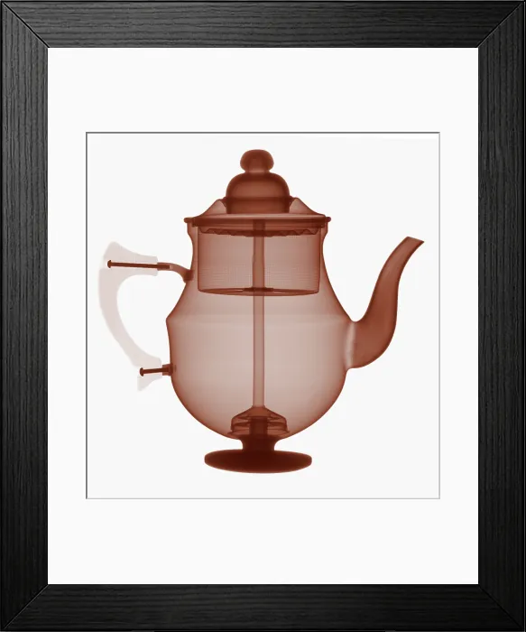 Framed Print : X-Ray of a Coffee Pot Framed Print : X-Ray of a Coffee Pot