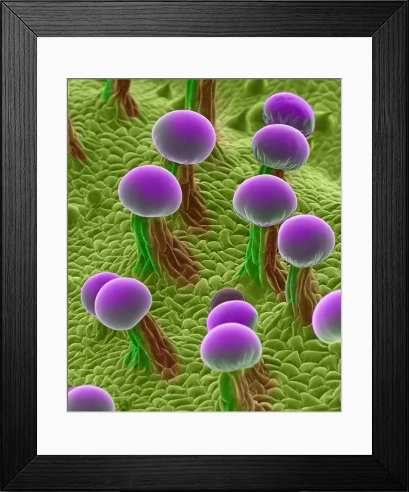 Framed Print : SEM Cannabis Trichomes Framed Print : SEM Cannabis Trichomes