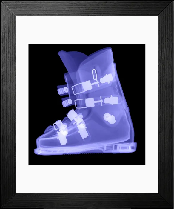 Framed Print : Ski Boot. X-ray of a ski boot Framed Print : Ski Boot. X-ray of a ski boot