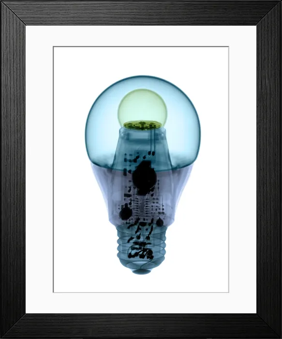 Framed Print : X-ray of an Energy Efficient Light