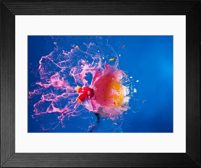 Framed Print : Paintball Hitting an Egg Framed Print : Paintball Hitting an Egg