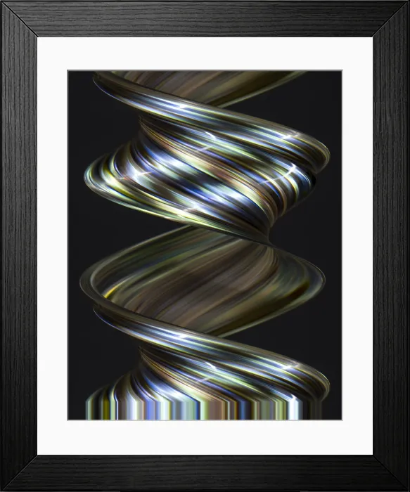 Framed Print : Digital streak image of Paua Shell Framed Print : Digital streak image of Paua Shell