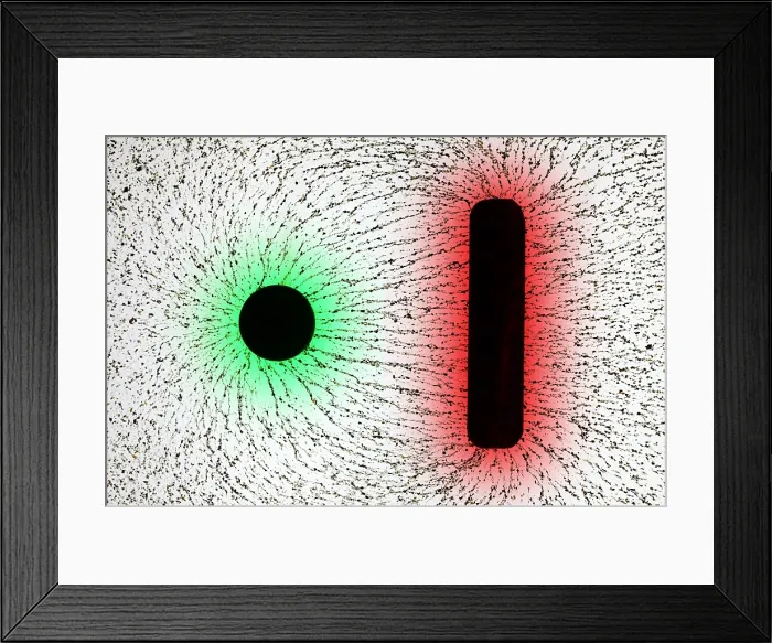Framed Print : Electrostatic Field Lines (Unlike Charges) Framed Print : Electrostatic Field Lines (Unlike Charges)