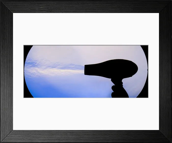 Framed Print : Schlieren Image of a Hair Dryer Framed Print : Schlieren Image of a Hair Dryer