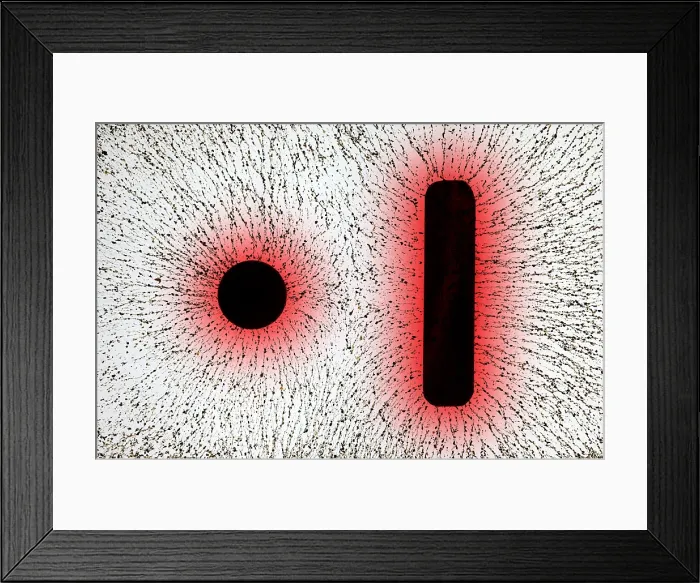 Framed Print : Electrostatic Field Lines (Like Charges)