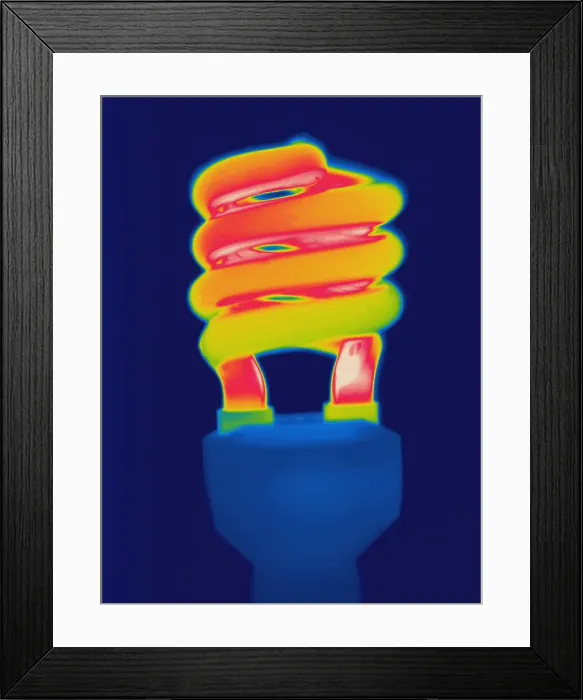Framed Print : Energy Efficient Fluorescent Light Framed Print : Energy Efficient Fluorescent Light