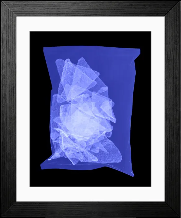 Framed Print : X-ray of a bag of Corn Chips