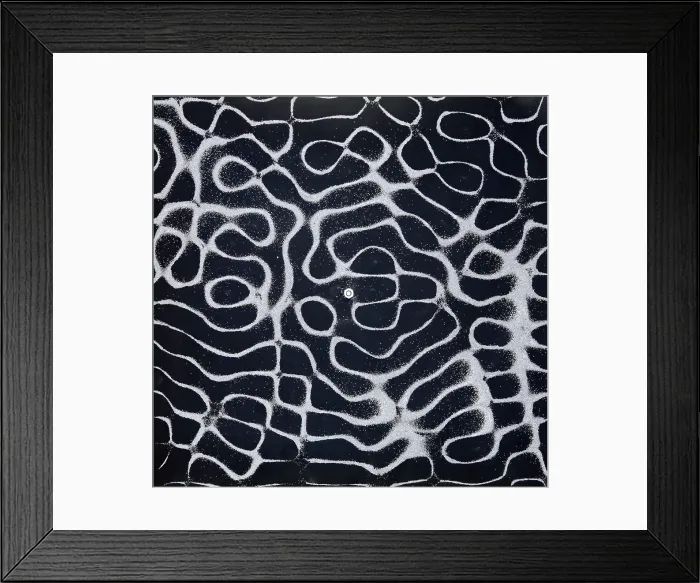 Framed Print : Chladni Oscillations, Sand On Metal Plate, Physics