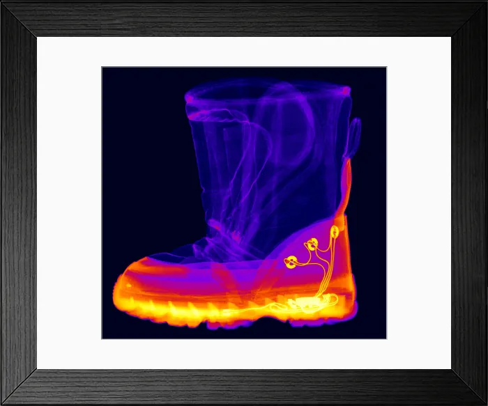 Framed Print : X-ray of a Child's Light-Up Boot Framed Print : X-ray of a Child's Light-Up Boot