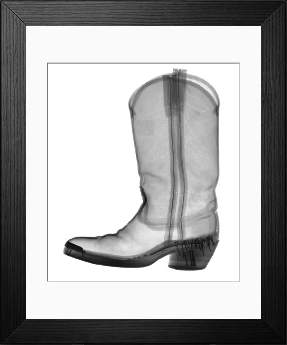 Framed Print : X-ray of a Cowboy Boot Framed Print : X-ray of a Cowboy Boot