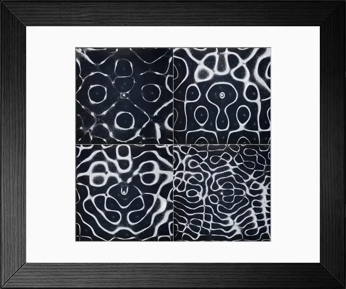 Framed Print : Chladni Oscillations on Metal Plate Framed Print : Chladni Oscillations on Metal Plate
