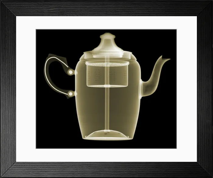 Framed Print : X-Ray of a Coffee Pot Framed Print : X-Ray of a Coffee Pot