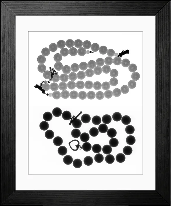 Framed Print : Real and Imitation Pearl Necklaces Framed Print : Real and Imitation Pearl Necklaces