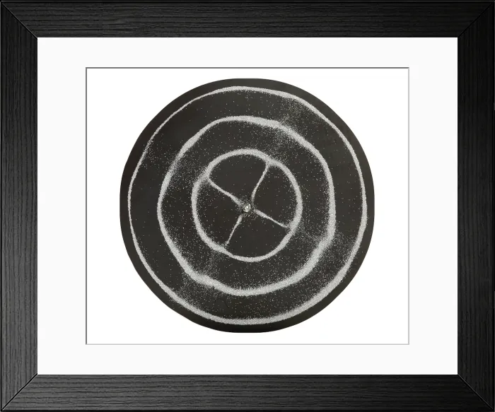 Framed Print : Chladni Oscillations on Metal Plate