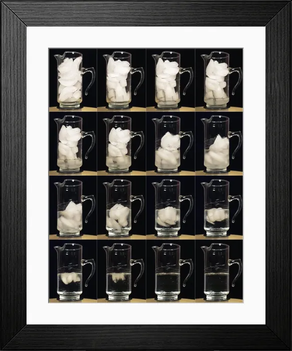 Framed Print : A pitcher of ice melts over 4 hours Framed Print : A pitcher of ice melts over 4 hours