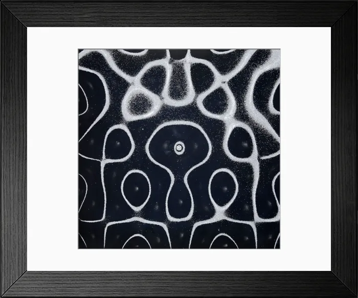 Framed Print : Chladni Oscillations on Metal Plate Framed Print : Chladni Oscillations on Metal Plate