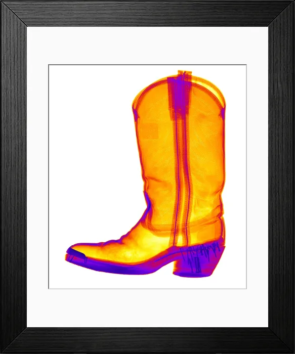 Framed Print : X-ray of a Cowboy Boot Framed Print : X-ray of a Cowboy Boot