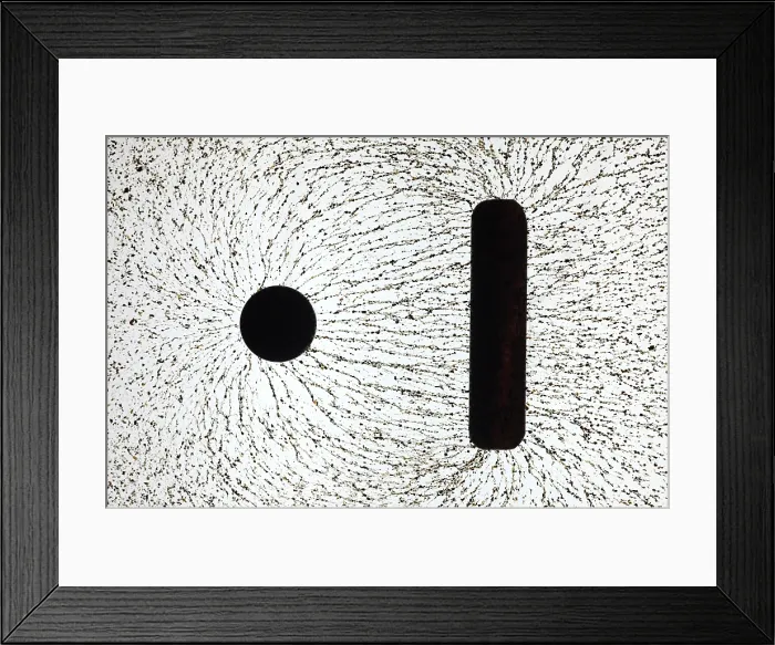 Framed Print : Electrostatic Field Lines (Unlike Charges) Framed Print : Electrostatic Field Lines (Unlike Charges)