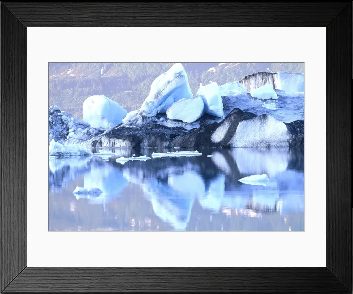 Framed Print : Icebergs on the Alsek River, St. Elias Mountains, SE Alaska
