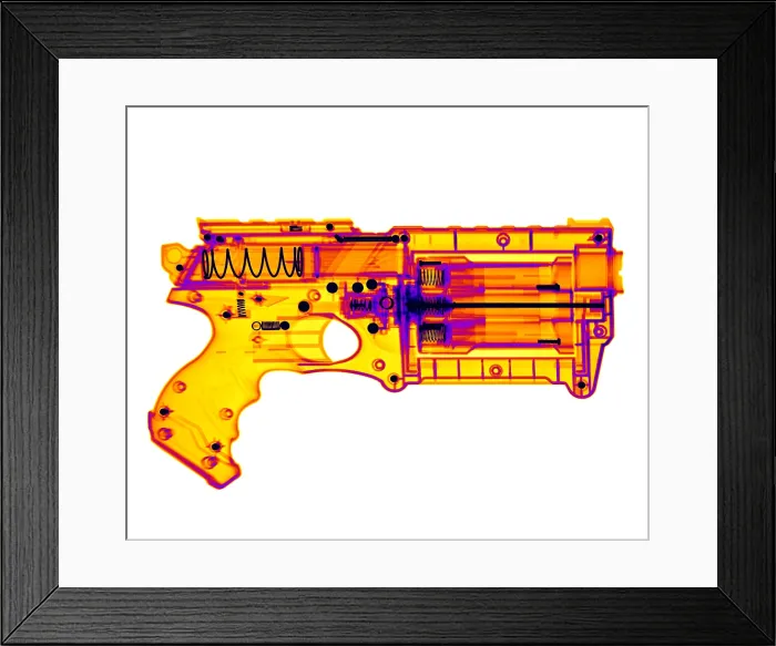Framed Print : An X-ray of a toy gun Framed Print : An X-ray of a toy gun