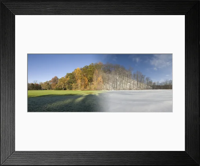 Framed Print : Composite of Fall and Winter