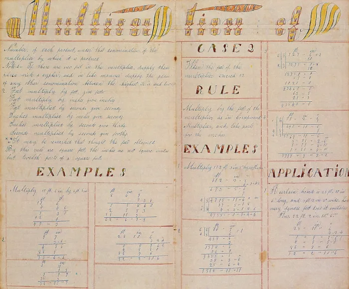 Framed Print : 19th Century Amish Math Book Framed Print : 19th Century Amish Math Book