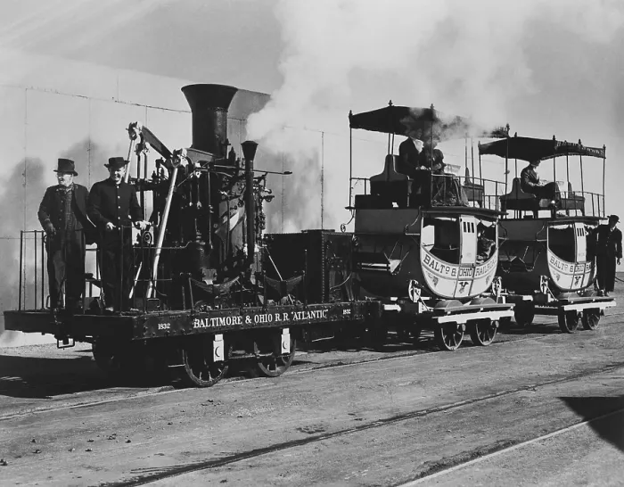 Framed Print : 19th Century Atlantic Locomotive