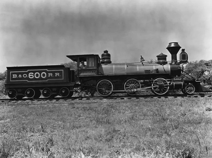 Framed Print : 19th Century B&O Locomotive