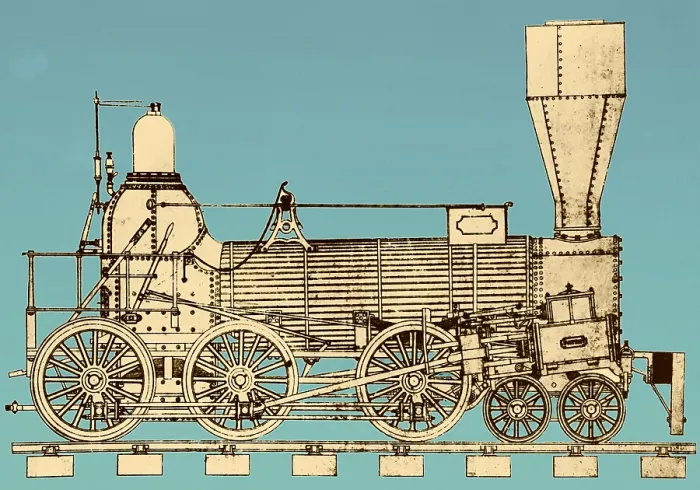 Framed Print : 19th Century Locomotive Framed Print : 19th Century Locomotive