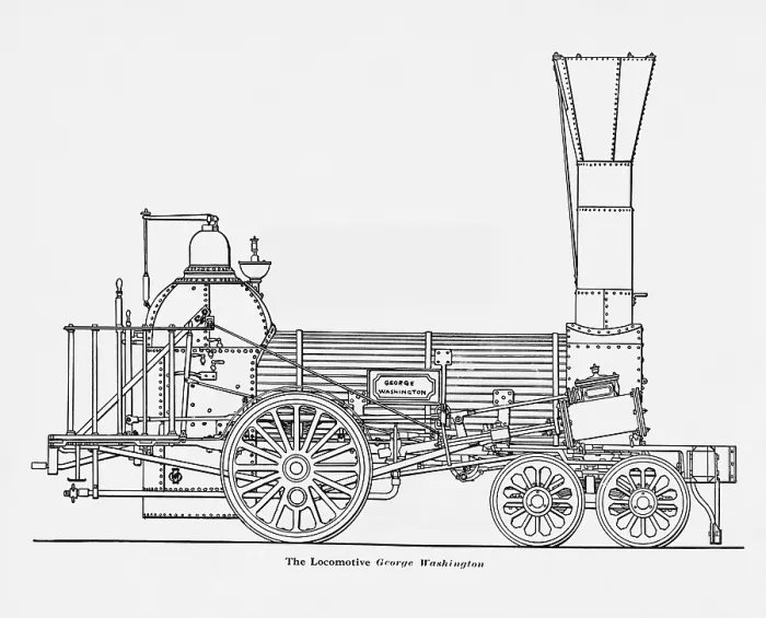 Framed Print : 19th Century Locomotive